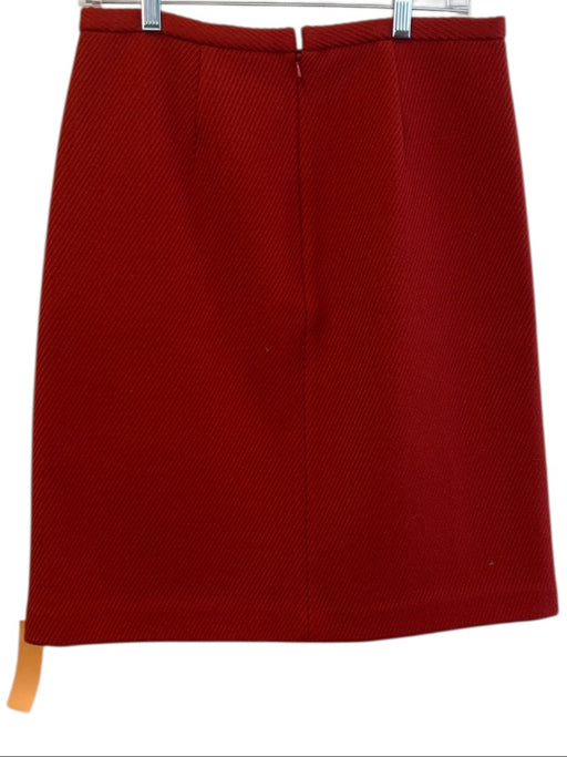 Theory Size 6 Burnt Orange wool & acrylic blend Back Zip Shell Knee length Skirt Burnt Orange / 6