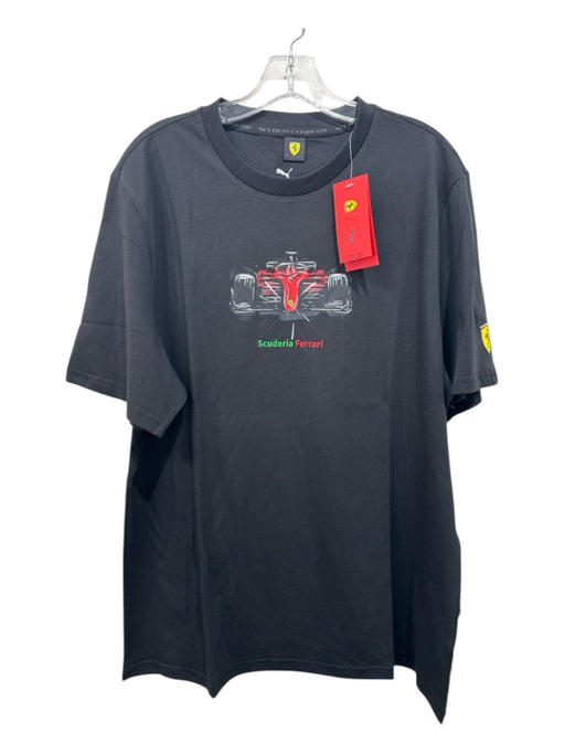 Puma NWT Size XL Black Cotton Blend logo T shirt Crew Men's Short Sleeve Black / XL