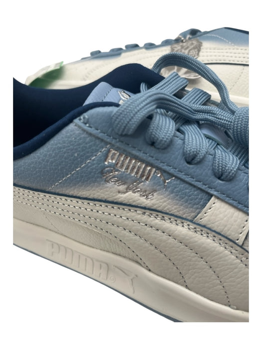 Puma Shoe Size 9 New Blue & White Leather Solid Sneaker Men's Shoes Blue & White / 9