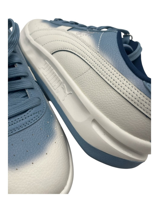 Puma Shoe Size 9 New Blue & White Leather Solid Sneaker Men's Shoes Blue & White / 9