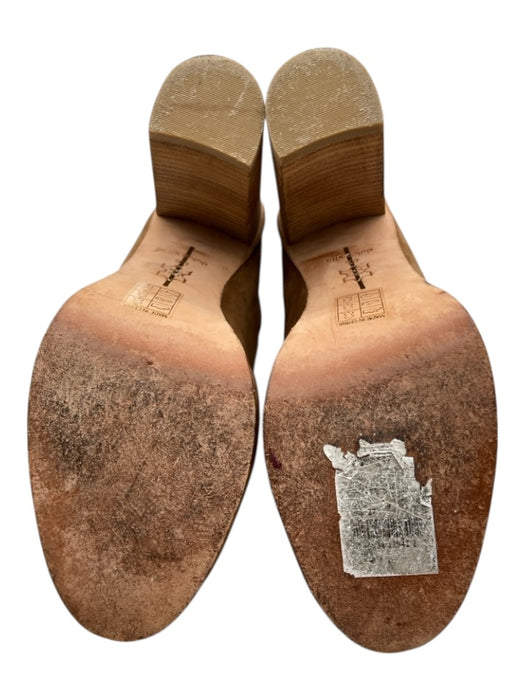 Dolce Vita Shoe Size 8.5 Brown Suede Upper Stitch Detail Block Heel Booties Brown / 8.5