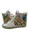 Hogan Shoe Size 38.5 White, Multi & Metallic Leather Upper Sequined Sneakers White, Multi & Metallic / 38.5