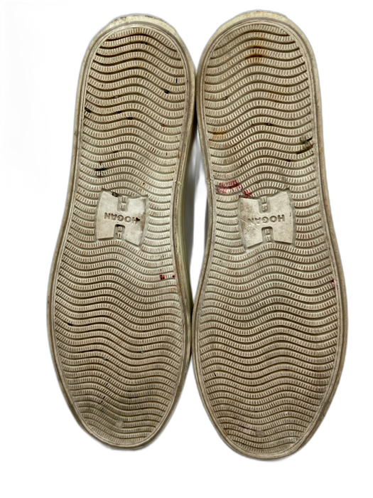 Hogan Shoe Size 38.5 White, Multi & Metallic Leather Upper Sequined Sneakers White, Multi & Metallic / 38.5