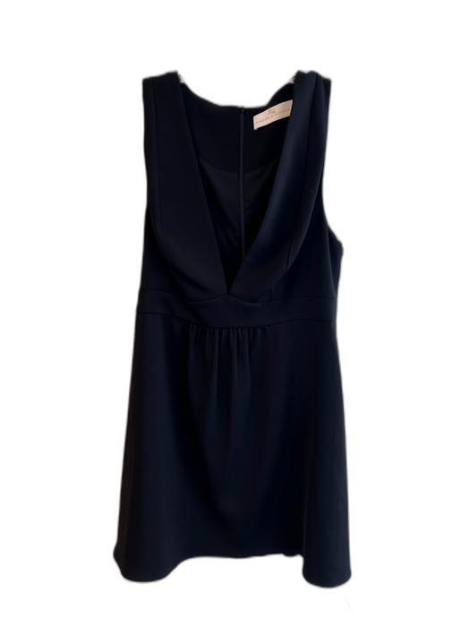 Amanda Uprichard Size Medium Black Polyester Sleeveless Deep V neck Dress Black / Medium