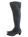 Helmut Lang Shoe Size 36.5 Storm Gray Suede Knee High Back Zip Pointed Toe Boots Storm Gray / 36.5