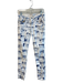 Rag & Bone Size 27 White & Blue Cotton Mid Rise Abstract Print 5 Pocket Jeans White & Blue / 27