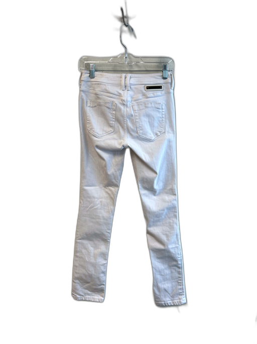 Burberry Brit Size 27 White Cotton High Rise solid color Zip Fly Skinny Jeans White / 27