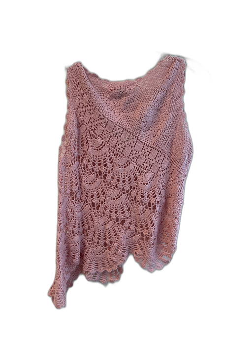 Cynthia Steffe Size M Pink Silk & Cashmere Sleeveless Knit V Neck Top Pink / M