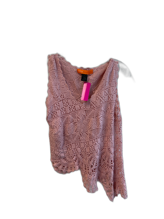 Cynthia Steffe Size M Pink Silk & Cashmere Sleeveless Knit V Neck Top Pink / M