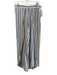 Drew Size XS Blue & White Linen & Rayon Stripe Leg Slit Pull On Flowy Pants Blue & White / XS