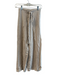 Drew Size XS Brown Linen & Rayon Solid Leg Slit Tie Waist Flowy Pants Brown / XS