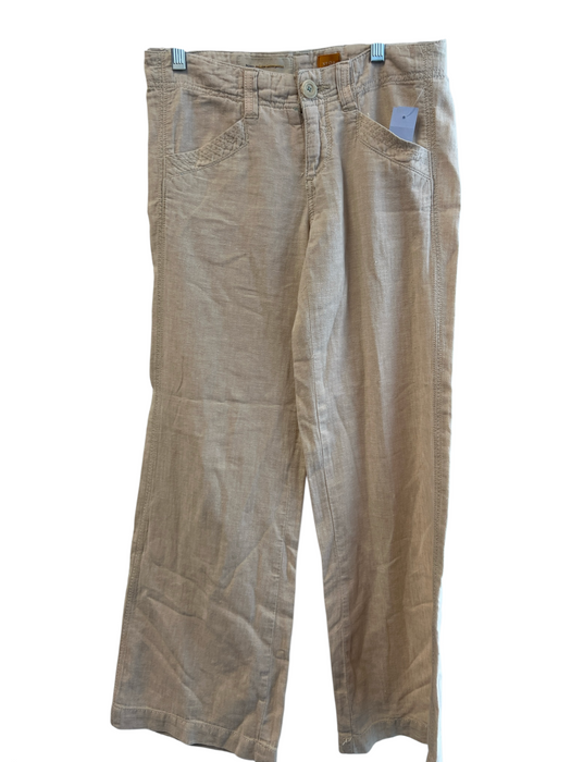 Pilcro and the Letterpress Size Est XS Brown Linen & Cotton Cargo 4 Pocket Pants Brown / Est XS