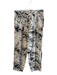 Go > Go Silk Size XS Black & White 100% Silk Elastic Waist Tie Waist Pants Black & White / XS