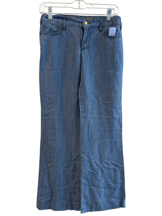 Pilcro and the Letterpress Size 24P Blue Linen & Tencel Blend Light Weight Pants Blue / 24P