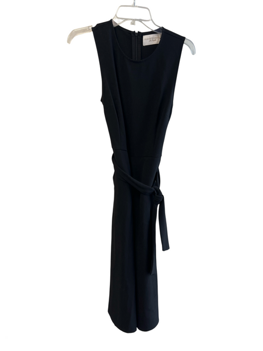 Elizabeth Crosby Size S Black No Fabric Tag Sleeveless Belted Wide Leg Jumpsuit Black / S