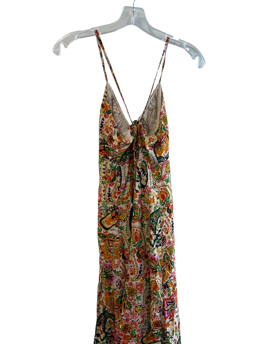 BA & SH Size XS Multi Cotton Blend Spaghetti Strap Floral Button Down Dress Multi / XS
