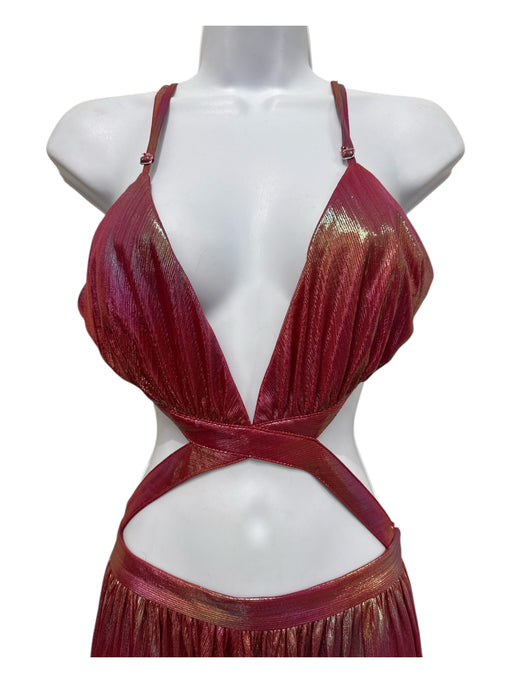 Retrofete Size XL Multicolor Polyester Ombre Cutout Iridescent Dress Multicolor / XL