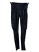 Spanx Size Medium Black Nylon Blend Wide Waist Band Moto Seam Detail Leggings Black / Medium