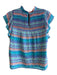 Marie Oliver Size XS Blue & Pink Silk Lined Tye Dye Ruffle Neck Top Blue & Pink / XS