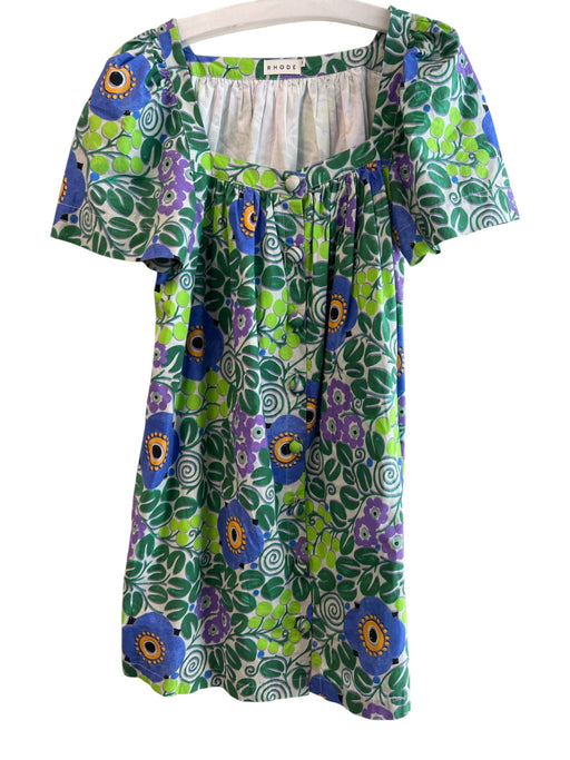 Rhode Size XS Green & Multi No Fabric Tag Lined Abstract Floral Dress Green & Multi / XS