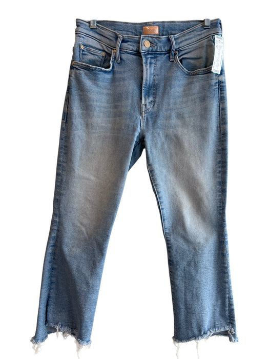 Mother Size 29 Light Blue Cotton Blend 5 Pocket Mid Rise Zip Fly Boot Cut Jeans Light Blue / 29