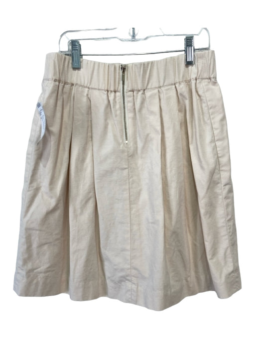 Maeve Size 6 Cream Missing Fabric Back Zip Pleated Pockets Skirt Cream / 6