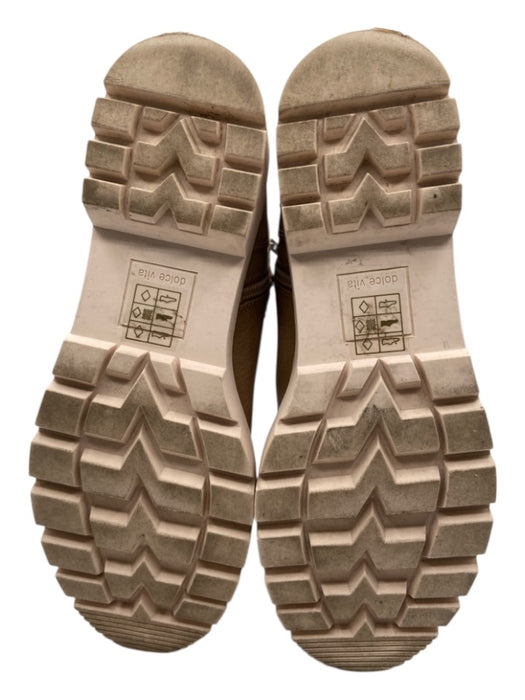 Dolce Vita Shoe Size 7.5 light brown Leather Upper Chain Detail Solid Booties light brown / 7.5