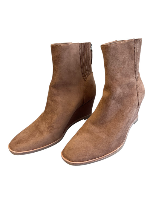 Dolce Vita Shoe Size 8 Light Brown Faux Suede Back Zip Wedge above ankle Booties Light Brown / 8