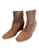 Dolce Vita Shoe Size 8 Light Brown Faux Suede Back Zip Wedge above ankle Booties Light Brown / 8