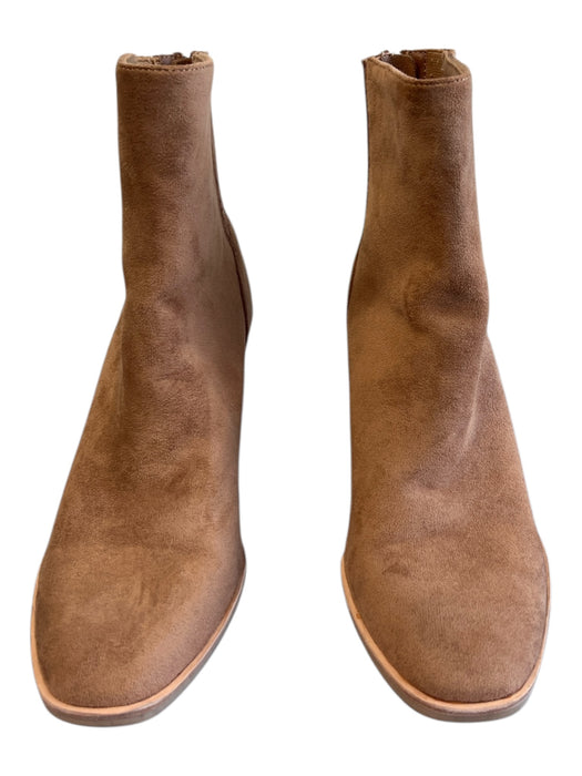 Dolce Vita Shoe Size 8 Light Brown Faux Suede Back Zip Wedge above ankle Booties Light Brown / 8