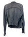 We The Free Size Medium Charcoal Cotton Front Zipper Collared distressed Jacket Charcoal / Medium
