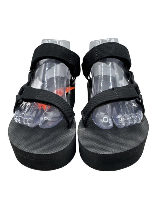 Teva Shoe Size 8 Black textile upper Velcro Straps Platform Sandals Black / 8