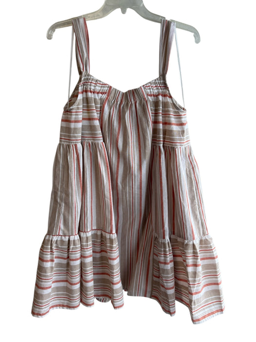 Jacquie The Label Size M Beige & Cream Cotton Blend Drawstring Sleeveless Dress Beige & Cream / M