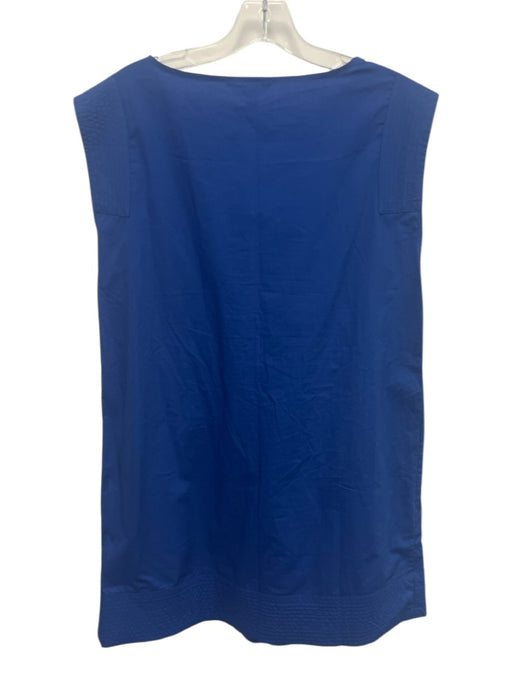 Banana Republic Size S Blue Cotton Sleeveless Wide Neck Drawstring Waist Dress Blue / S