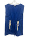 Banana Republic Size S Blue Cotton Sleeveless Wide Neck Drawstring Waist Dress Blue / S