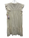 Pilcro Size XS Cream Cotton V Neck Sleeveless Patch Pocket Knee length Dress Cream / XS