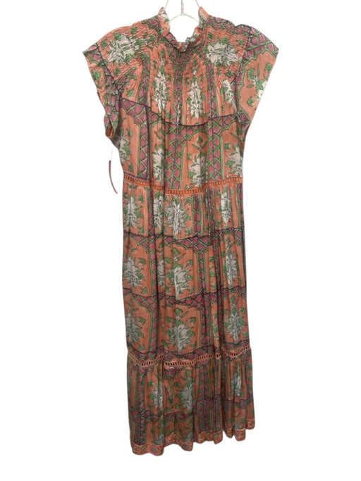 Clara The Label Size S Pink, Orange & Multi Cotton Sleeveless Printed Dress Pink, Orange & Multi / S