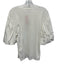A.L.C. Size M White Cotton Wide Neck Puff Sleeve Top White / M