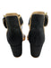 Franco Sarto Shoe Size 7.5 Brown & Black Textile open toe Block Heel Sandals Brown & Black / 7.5