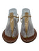 Sam Edelman Shoe Size 8.5 Tan & brown Patent Leather T Toe Ankle Buckle Sandals Tan & brown / 8.5