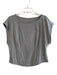 Pilcro Size L Gray Cotton Round Neck Cap Sleeve Heathered Top Gray / L