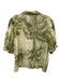 Bailey 44 Size M Cream & Green Lyocell & Polyester Button Up Sheer Top Cream & Green / M