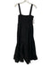 Zara Size M Black Cotton Sleeveless Tiered Smocked Dress Black / M