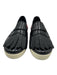 Burberry Shoe Size 40 Black & Red Leather Canvas Snake Print Fringe Flats Black & Red / 40