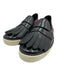Burberry Shoe Size 40 Black & Red Leather Canvas Snake Print Fringe Flats Black & Red / 40