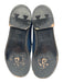 Angela Scott Shoe Size 40 Navy Blue Patent Leather Scalloped Edge Flat Loafers Navy Blue / 40