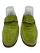 Bally Shoe Size 9 Lime Green Suede Round Toe Gold Tone Hardware Flats Loafers Lime Green / 9
