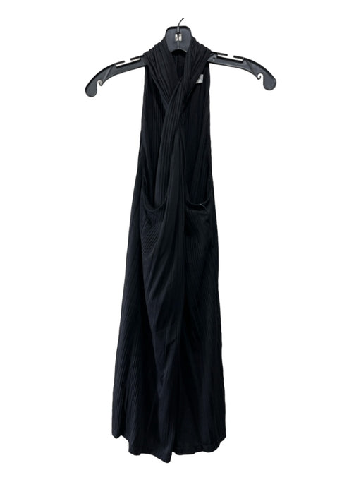 Anine Bing Size S Black Nylon Blend Sleeveless Twist Back Zip Mini Dress Black / S