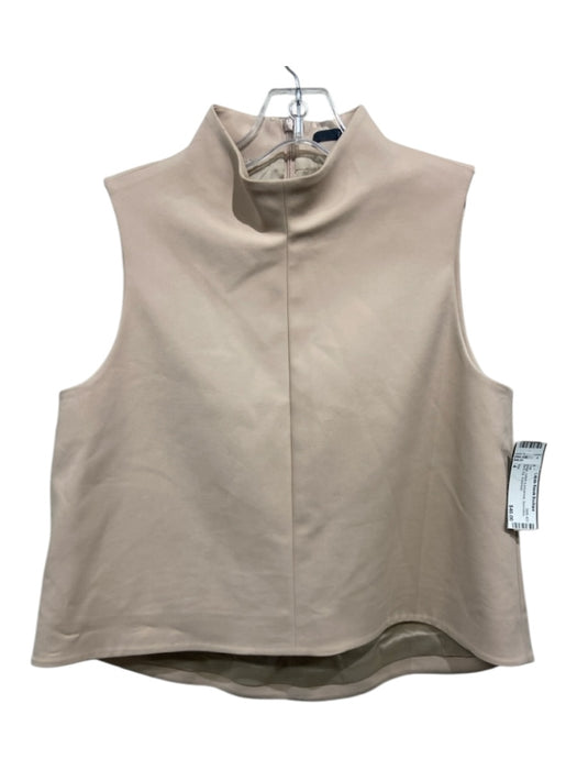 Tibi Size 4 Beige cotton & polyamide Sleeveless Back Zip Top Beige / 4