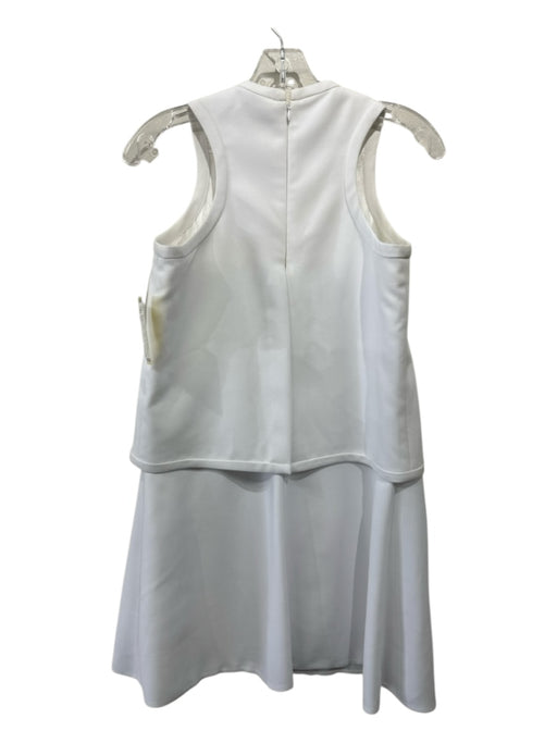 Carven Size 34 White Polyester Blend Sleeveless Back Zip Dress White / 34